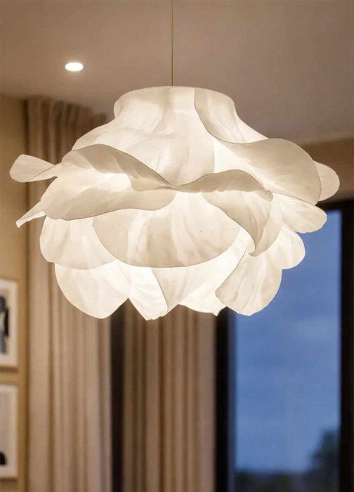Opviq Lámpara de Araña Blanca con Altura Ajustable Opviq Lámpara de Araña Blanca con Altura Ajustable